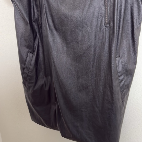 ZARA Black Faux Leather short sleeve Jacket Sz L - Picture 4 of 7